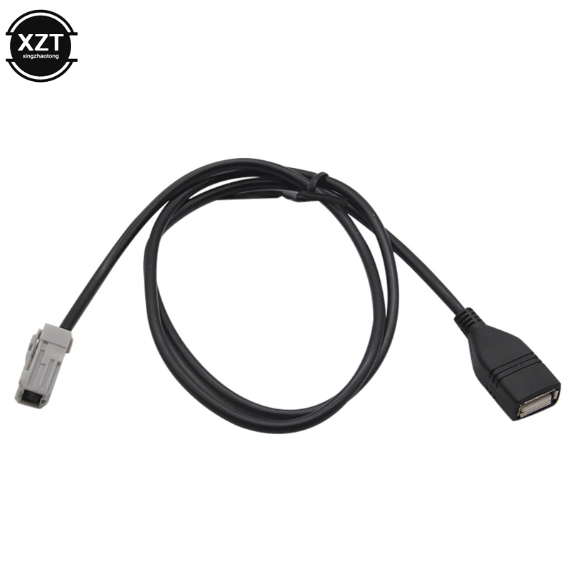 80cm Car Aux USB MP3 Audio Media Wire To USB Adapter Conector for Toyota Camry RAV4 EZ Verso Auto Cables Sockets