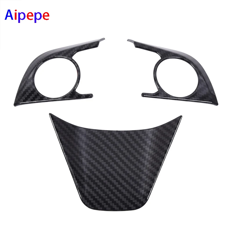 For Toyota Avalon XX50 2019 ABS Chrom /Carbon Fiber Car Steering Wheel Decoration Cover Trim Frame