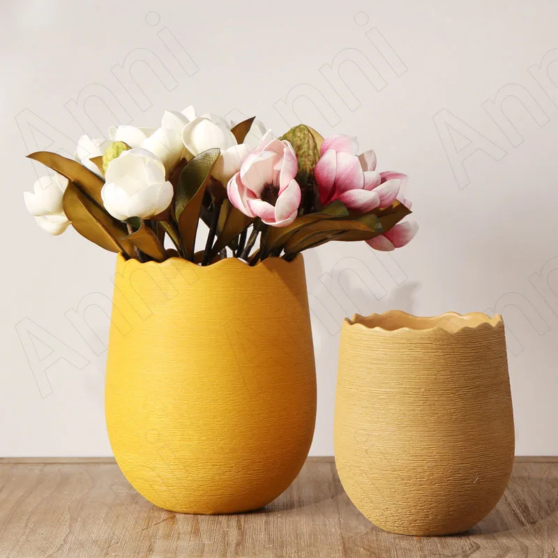 

Modern Minimalist Ceramic Vase European Classical Elegant Frosted Living Room Dining Table Flower Vases Nordic Decoration Home