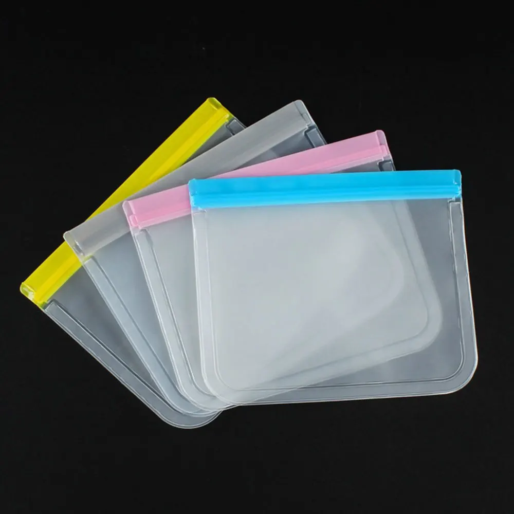 

10pcs/lot Leak-proof Food Storage Ziplock Bag Of Silicone Food Bag Reusable Fresh-keeping Bag Fruit And Vegetable Sealed Bag