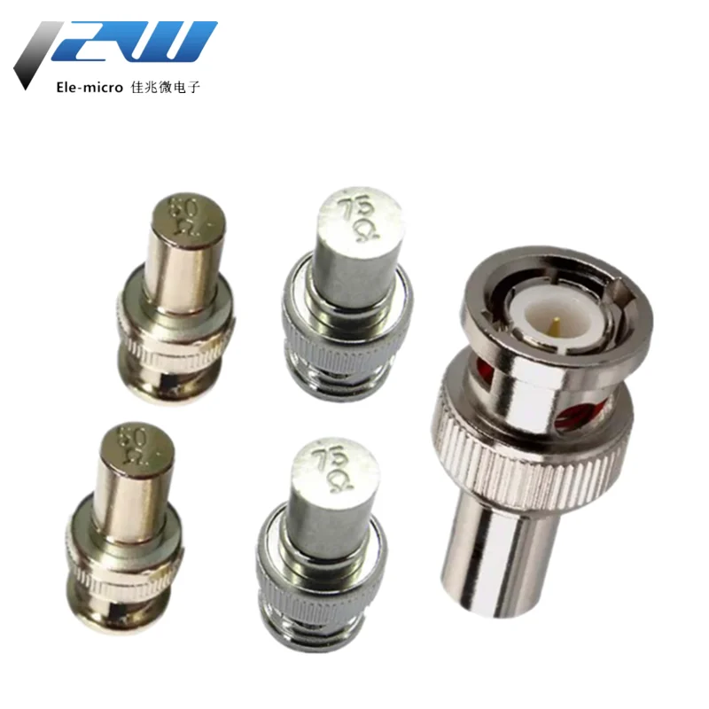 5pcs/lot 50Ohm/75Ohm BNC Male Plug Termination Dummy Load 50/75 Ohm BNC Male Terminator RF BNC Connector for CCTV