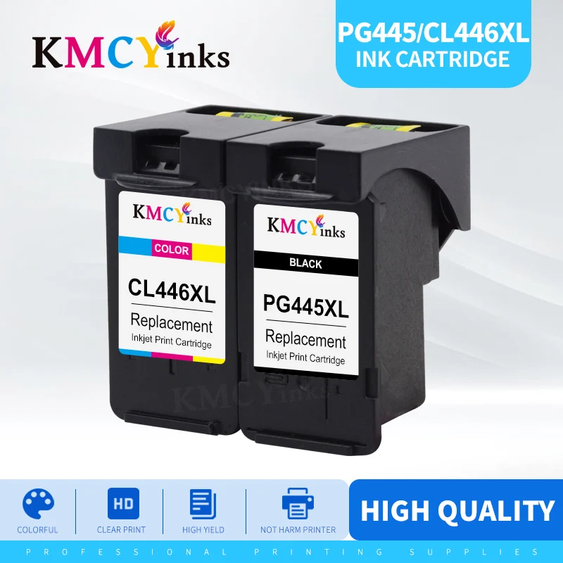 

KMCYinks Compatible PG 445 445XL cl446 pg445 PG-445 CL-446 CL 446xl ink cartridge for Canon PIXMA MG 2440 2540 2940 MX494 IP2840