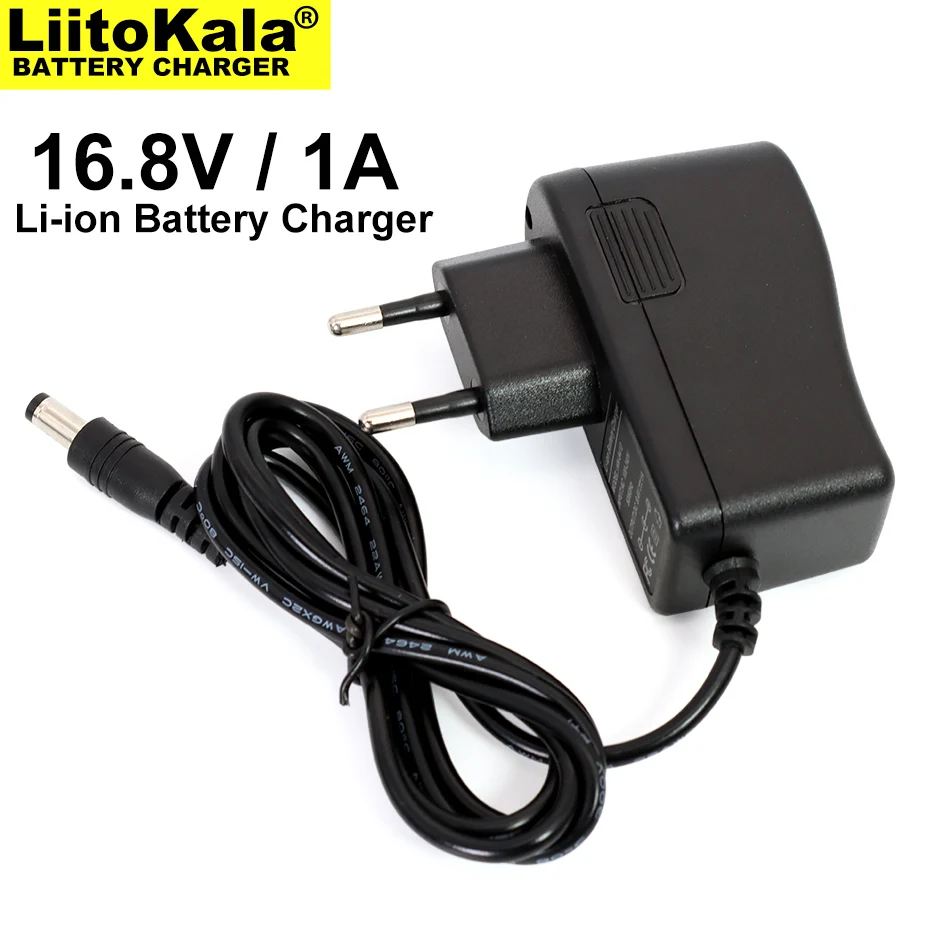 1-10PCS Liitokala 16.8V 1A 110-240V 14.8V 18650แบตเตอรี่ลิเธียมแบตเตอรี่ชาร์จ DC 5.5*2.1มม.Polymer Battery Charger