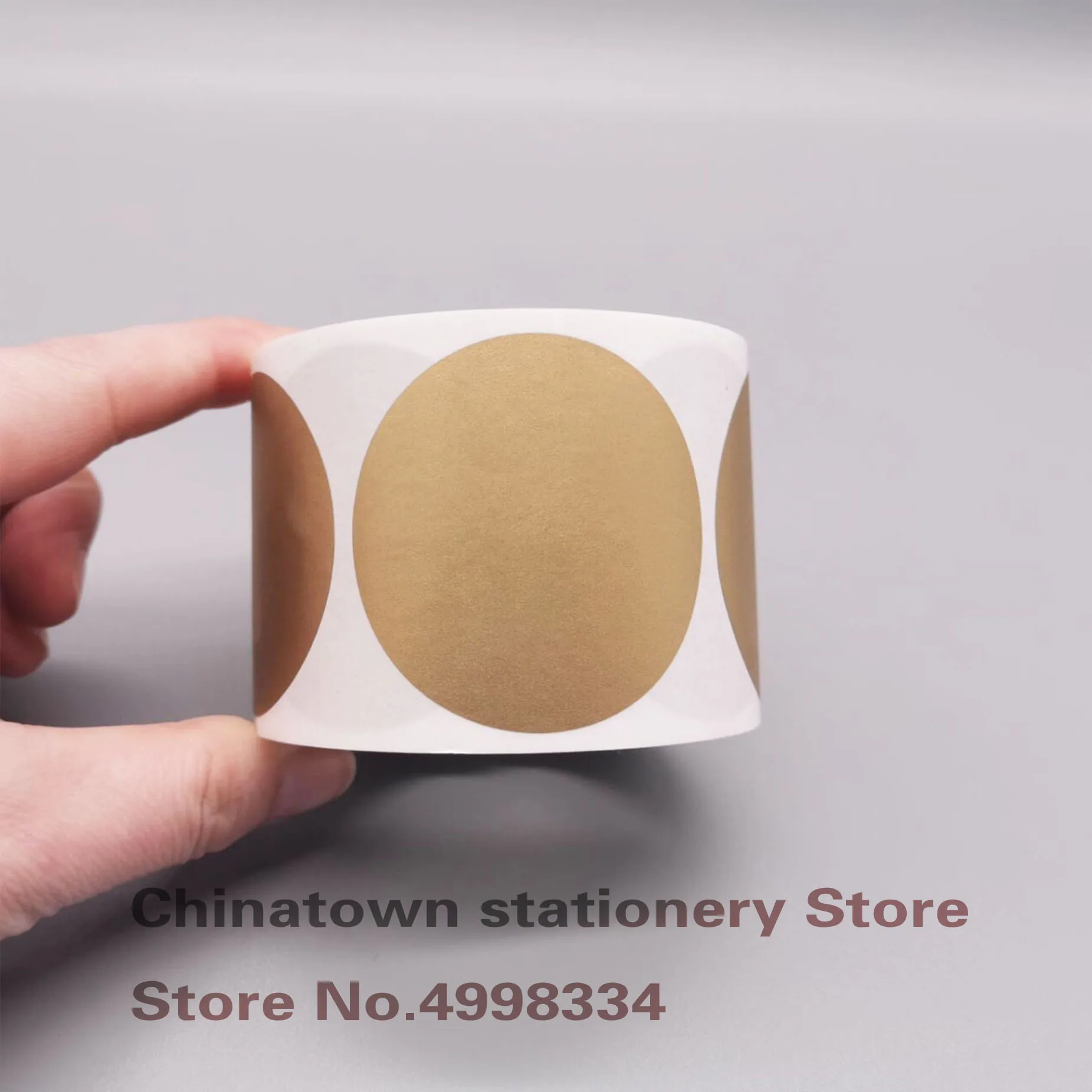 500pcs Round 60*60MM Gold Scratch Off Stickers 2.4