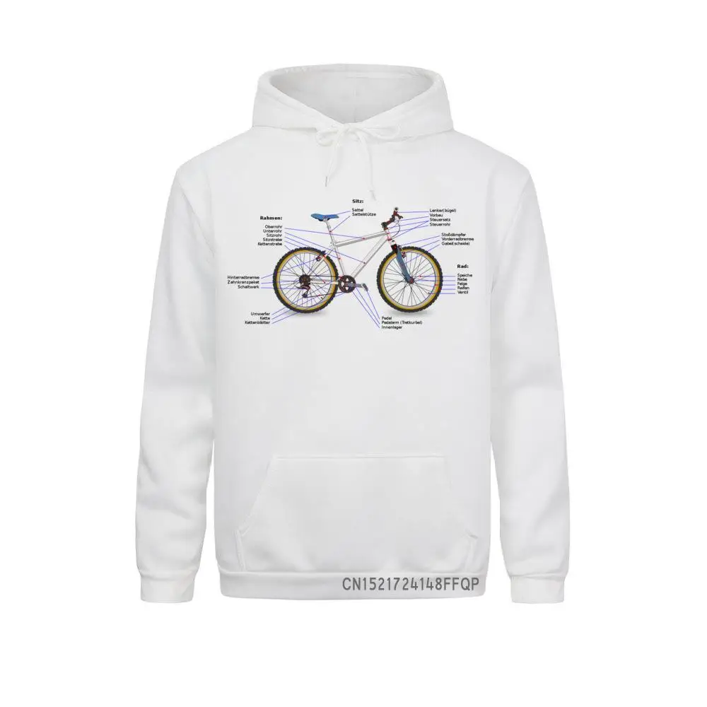 Cozy Bike Design Anatomy Mechanic Bicycle Men Sweatshirt Geek Fashion Pullover Pocket Hipster Hoodie