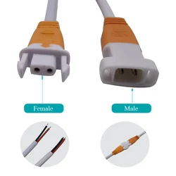 5Pcs 10pcs DC LED Connectors with Lock Buckle 15cm length cable,DC 5.5 x 2.1mm DC Male Female jack adapter for LED Strip Light