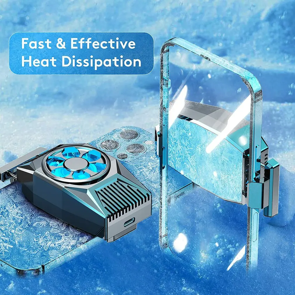 For Mobile Phone Cooler Cooling Fan Gamepad Holder Bracket Fan Radiator For IPhone Huawei Xiaomi Tablet