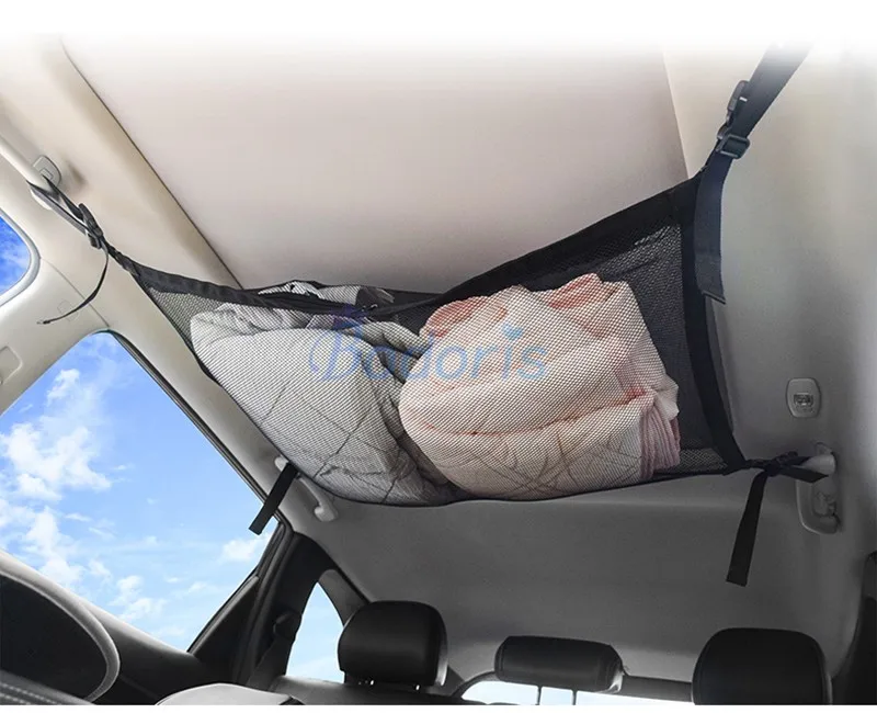 Interior Roof Storage Bag Luggage Mesh Net Cargo Nets Car Organizer For Toyota Land Cruiser 200 FJ 120 150 100 Prado Accessories