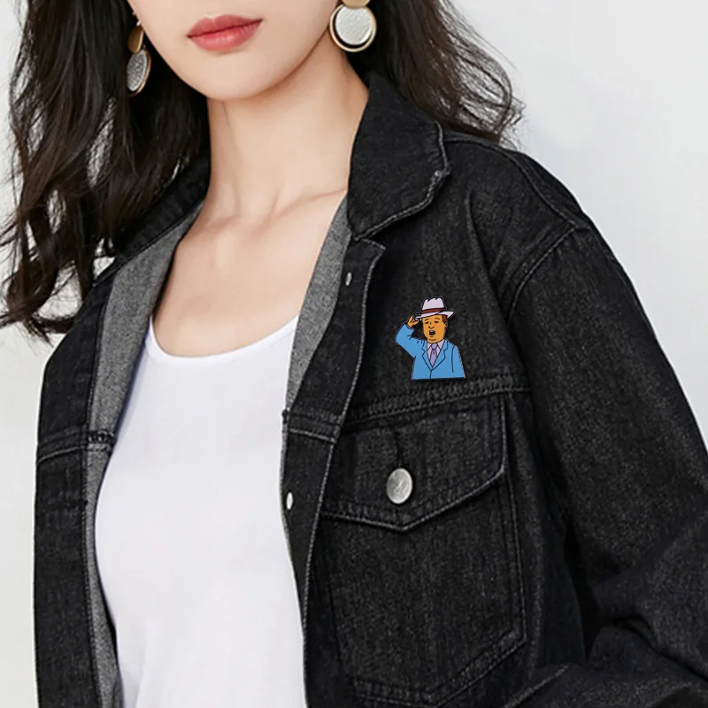 Bobby Hill This Flower is Wilting Brooch Cartoon Animation Fans Funny Gentlemen Accessory image 4