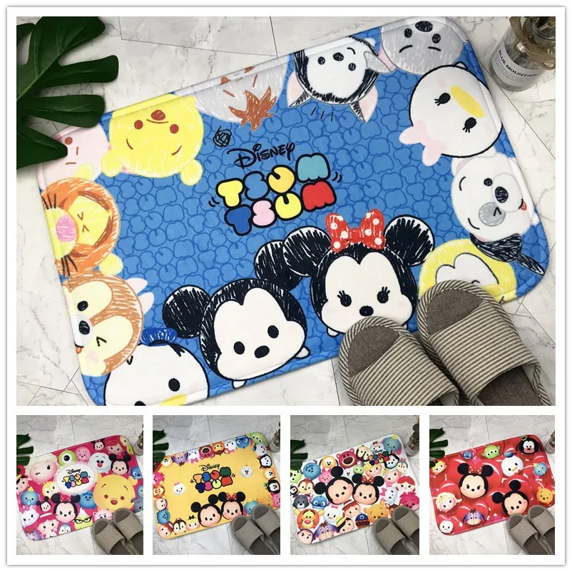 

Disney Flannel Bath Mat Toilet Carpet Door Mat tsum tsum Bathroom Rug Kitchen Carpets Bedroom Floor Absorbent Outdoor Doormat