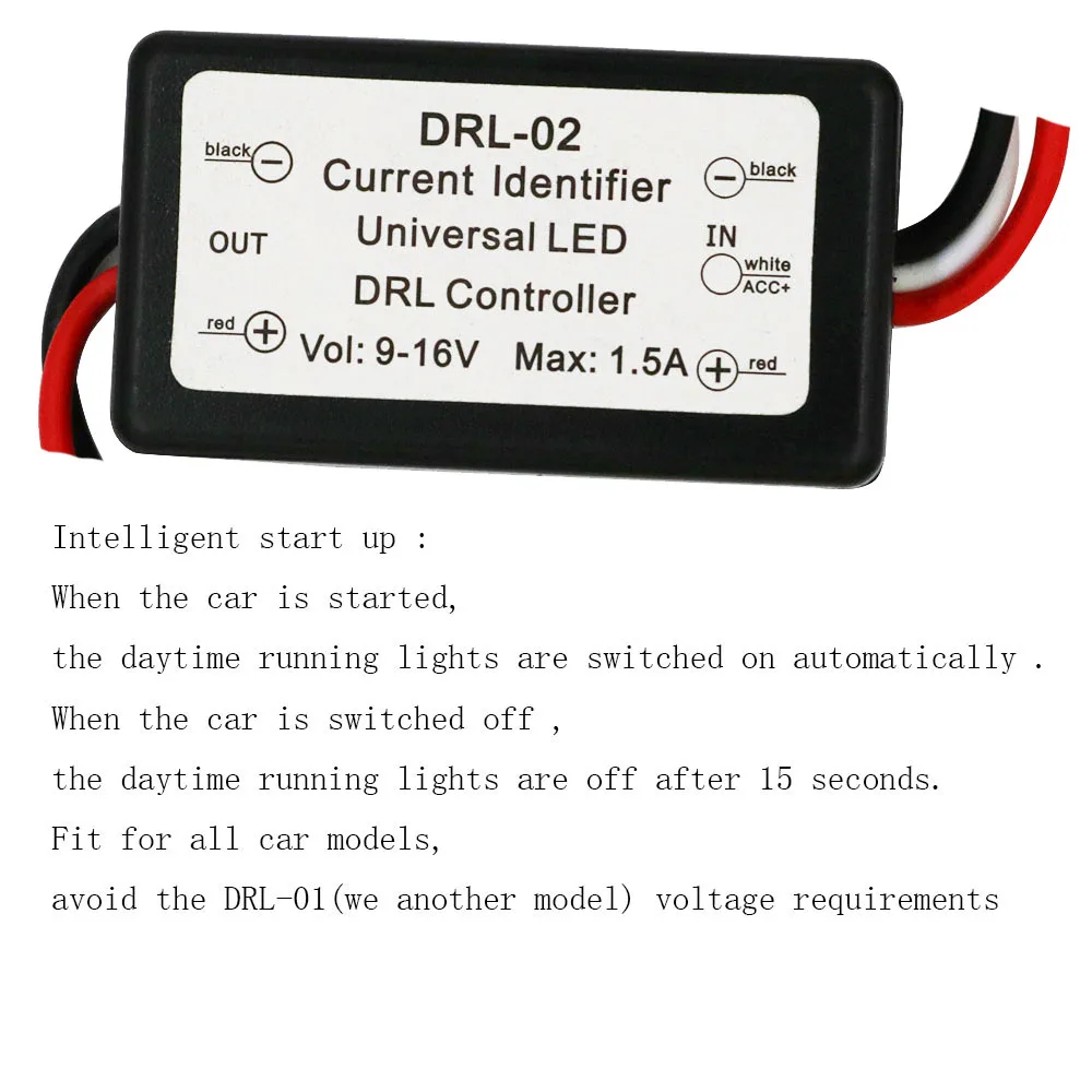 YSY 2pcs DRL Controller Auto Car LED Daytime Running Lights Controller Relay Harness Dimmer On/Off 9-16V Fog Light Controller