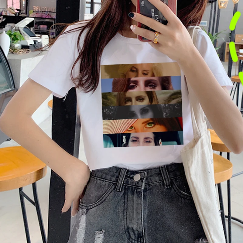 Lana Del Rey t shirt top tees female japanese aesthetic  harajuku kawaii white t shirt t-shirt harajuku kawaii