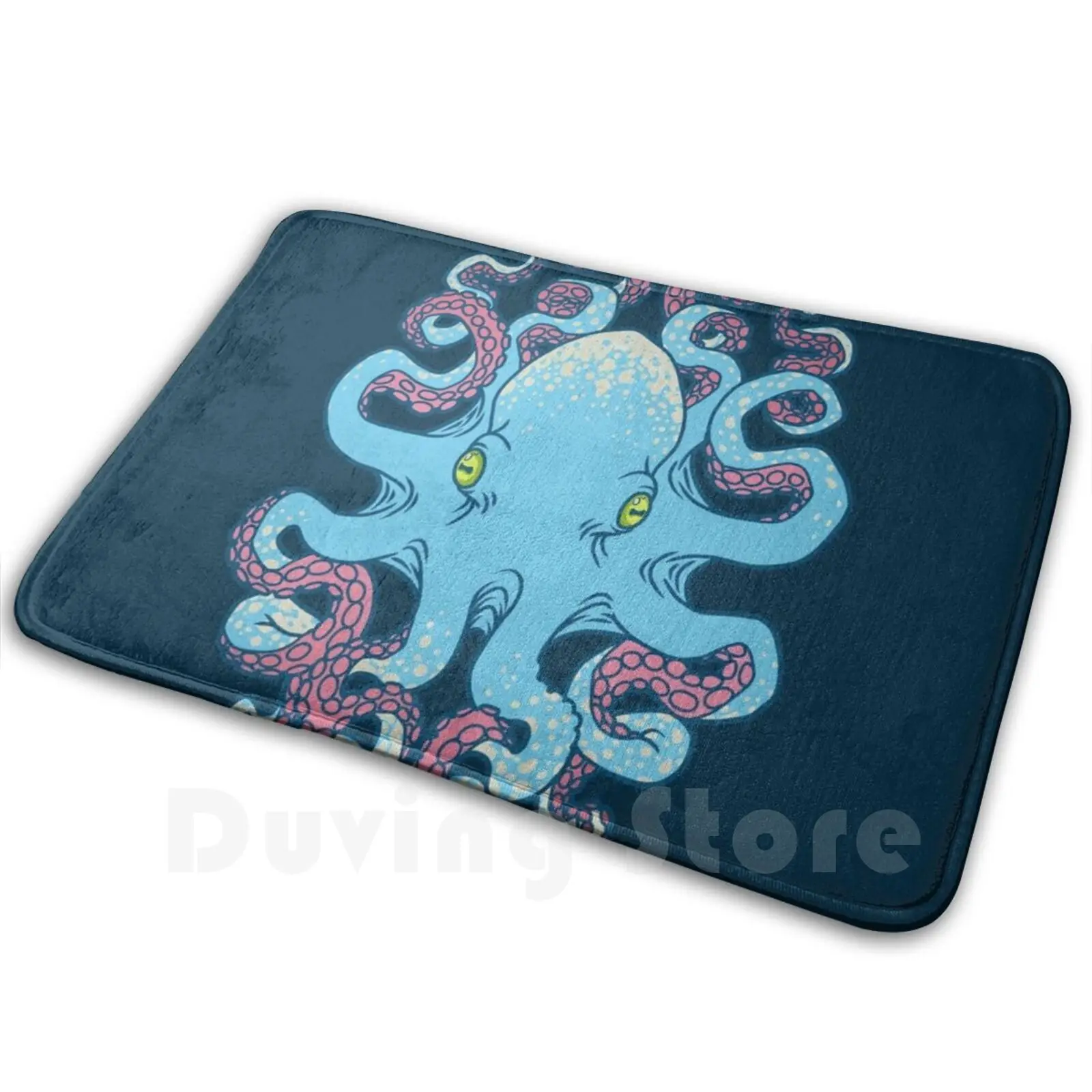 Twisted Tentacles Mat Rug Carpet Anti-Slip Floor Mats Bedroom Octopus Octopi Tentacle Animal Animals Ocean