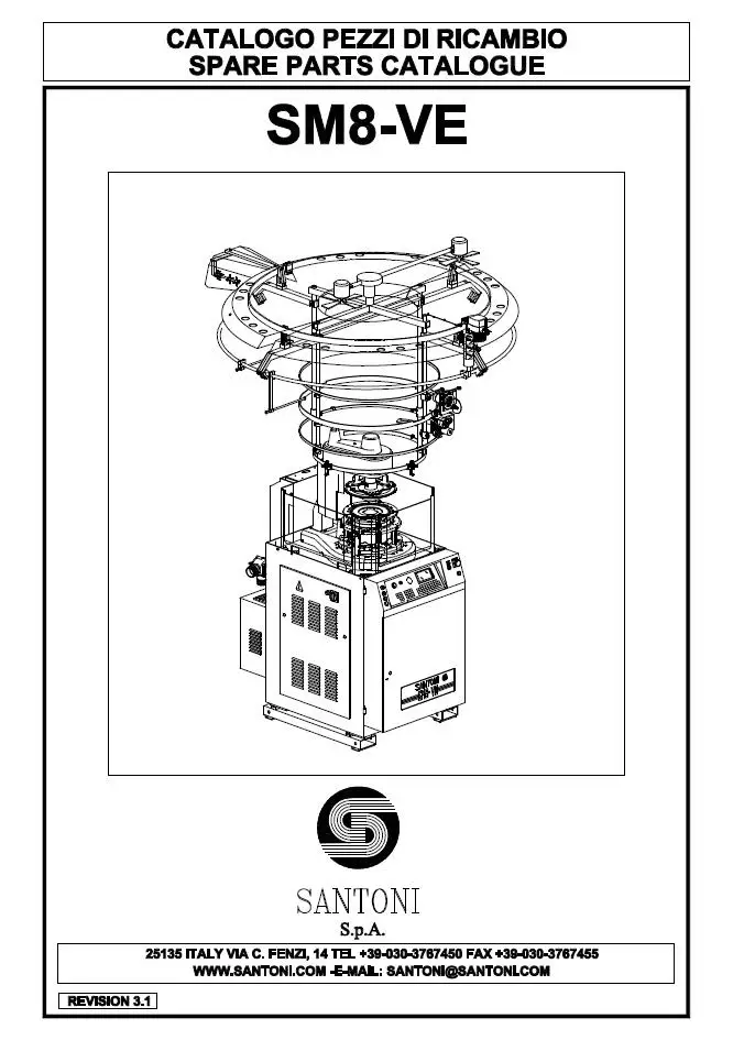 Manual & Spare Parts Document For Santoni SM4-PLUS3 SM8-VE SM8-TOP1 SM8-TOP2