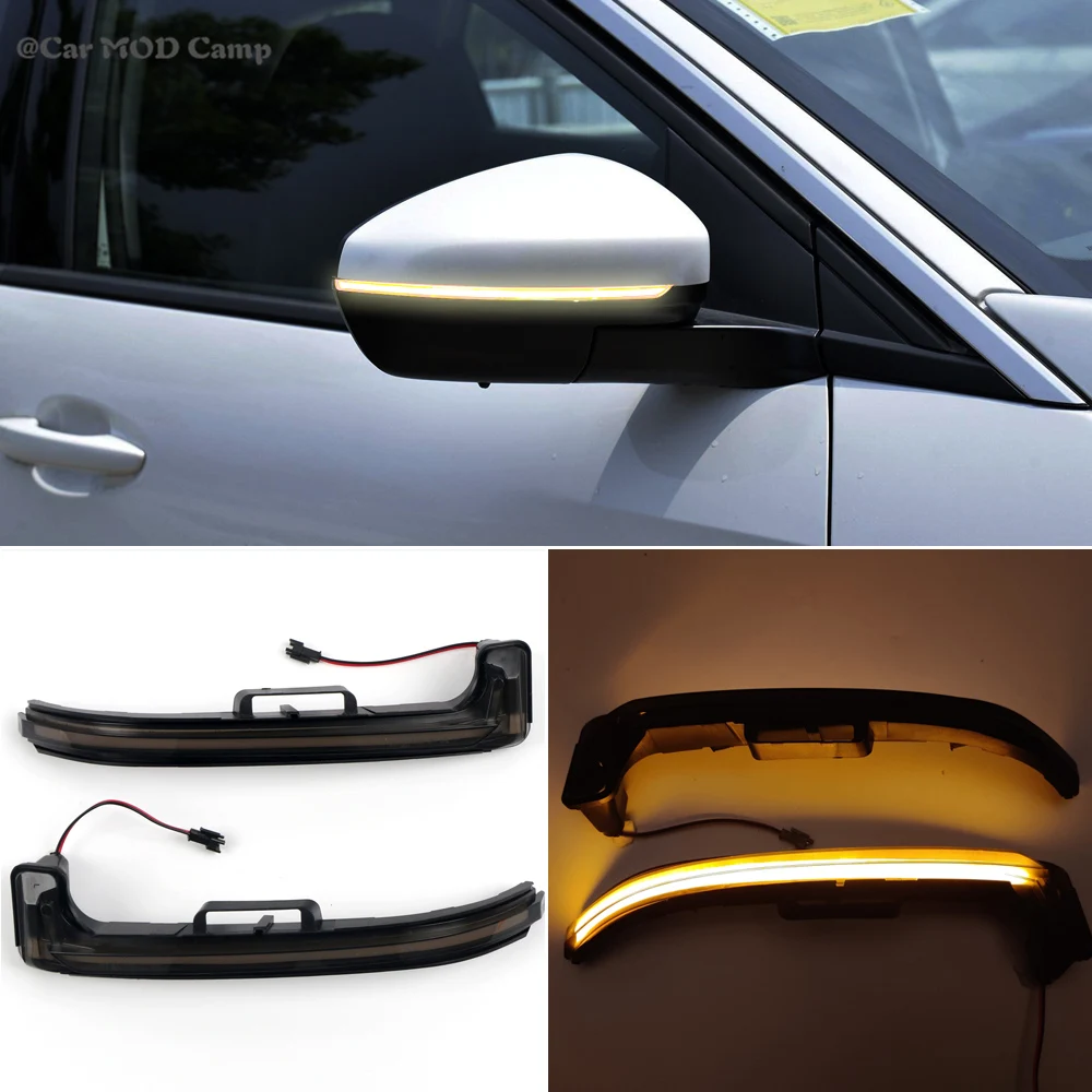 for Peugeot 3008 5008 / Citroen C5 Aircross 2017 2018 2019 2020 2021 Dynamic Turn Signal Lamps LED Side Mirror Sequential Lights