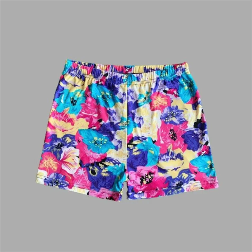 YGYEEG-pantalones cortos ajustados para mujer, Shorts elásticos con estampado de leopardo, flores y letras, cintura de entrenamiento, Verano
