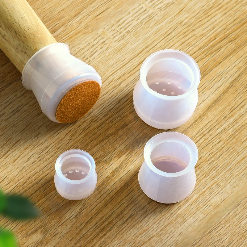 

Silicone Chair Legs Cover Protector Anti Slip Caps Round Square Pads Furniture Foot Cover Floor Protector Table Chair Leg Pads