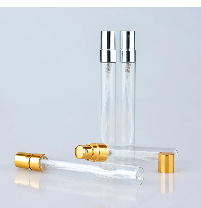 

20pcs 10ml Clear Glass Refillable Perfume Bottle Empty Aluminium Spray Bottle Perfume Bottles Atomizer Cosmetic Travel Container