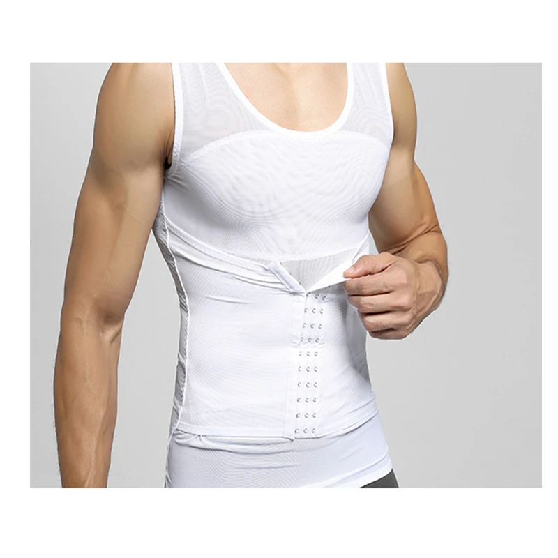 

Hot Men's Invisible Abdomen Corset New Men's Corset Sports Fitness Tight Vest Wicking Slimming Adjustable Belly With Corset 2020