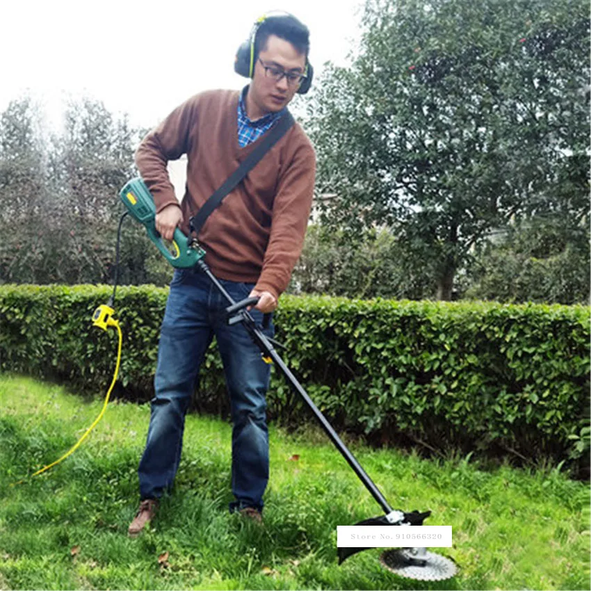 

Electric Lawn Mower Portable Grass Trimmer Multi-function Garden Tools Household Weeding Machine 220V 1400W 10000RPM