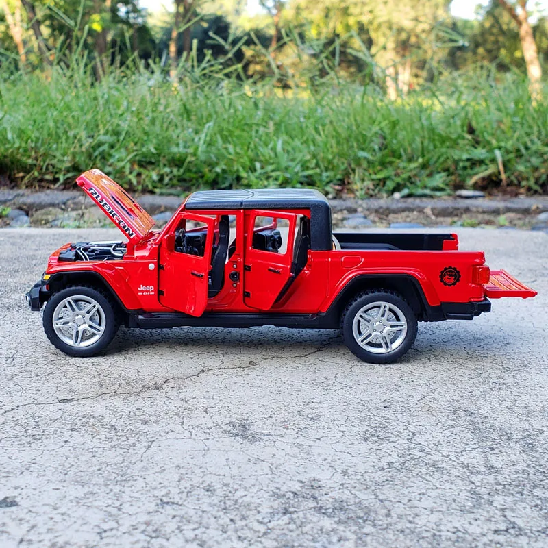 1:32 Jeeps Wrangler Gladiator Alloy Pickup Car Model Diecasts Metal Toy Off-road Vehicles Model Simulation Collection Kids Gift