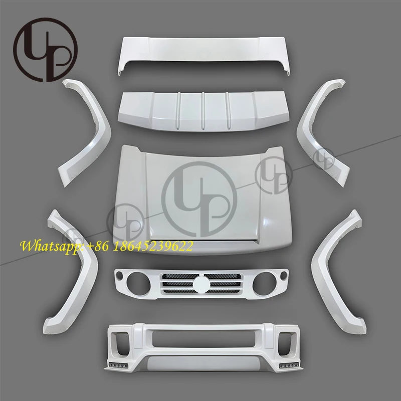 Jimny LB design body kit for Jimny mini G class wide style kit FRP front hood spoiler bumper