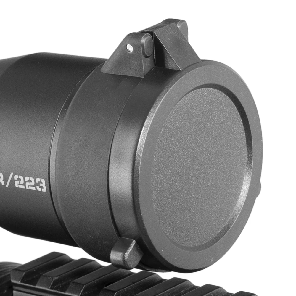 Cubierta de visor de rifle abatible con resorte y giro rápido protectora