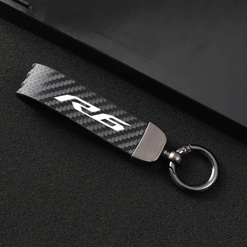 High-Grade Leather Motorcycle keychain Horseshoe Buckle Jewelry for yamaha YZF R6 2016 2017 2018 2019 2020 YZFR6 YZF-R6