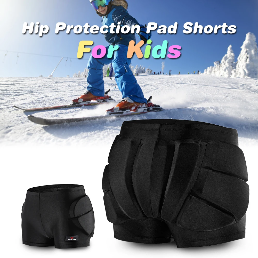 Kids Protective Padded Shorts Snowboard Protector Hip Padded Shorts for Hip Butt Tailbone Snowboarding Skating Skiing