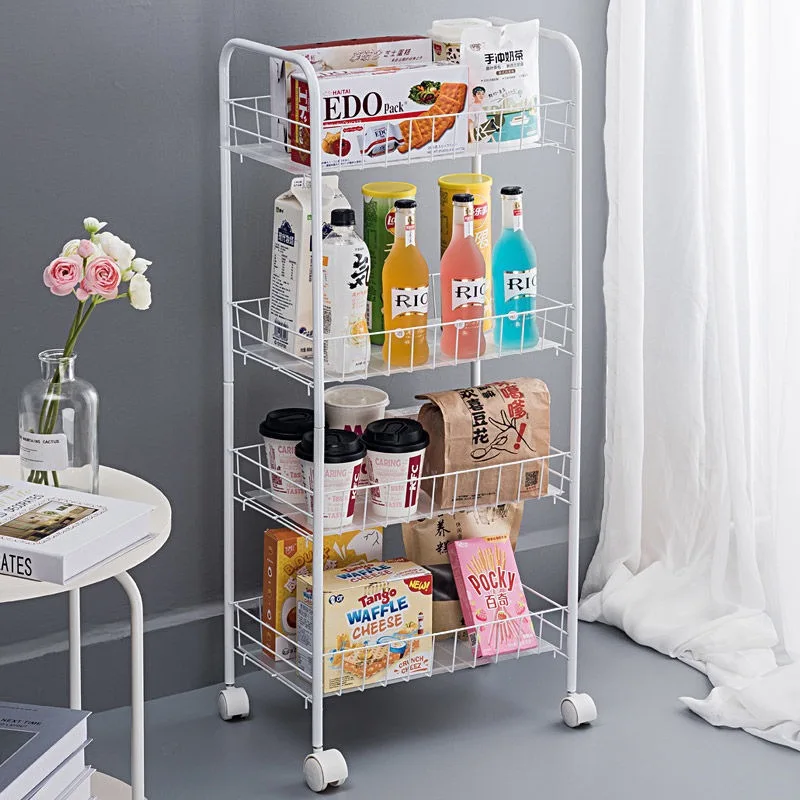 Free Shipping 3 Tiers Movable Home Kitchen Organizer Rolling Tool Storage Racking Trolley Utility Carts