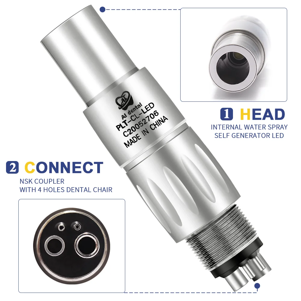 AI-KCL6/4/2, NCL6/4/2 Dental Accessories 2 4 6 Holes N or K Quick Coupling LED Coupler Use for Air Turbine Handpiece Equipment