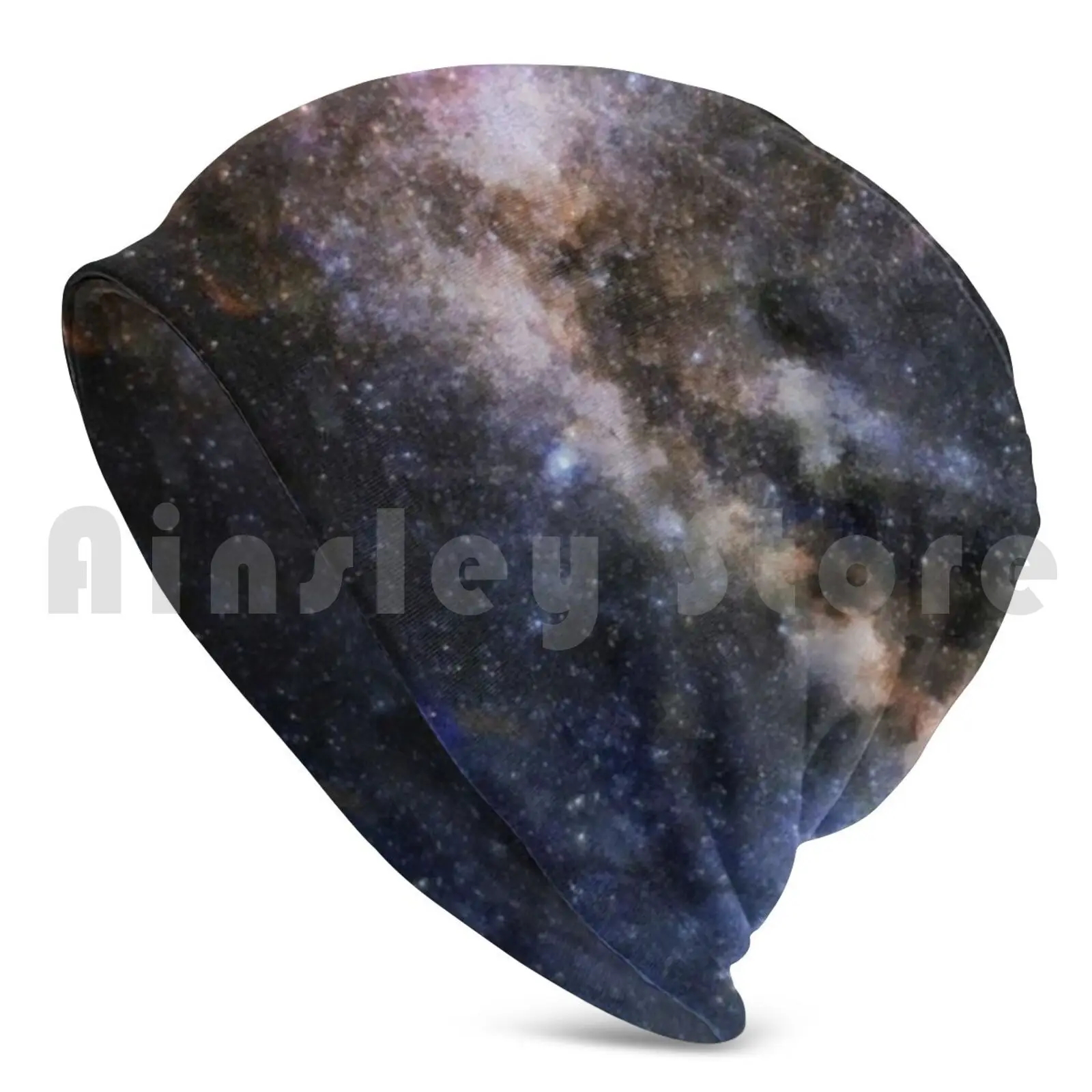 Black Galaxy Space Stars Beanies Knit Hat Hip Hop Universe Galaxy Milky Way Starts Telescope Astronomy Cool