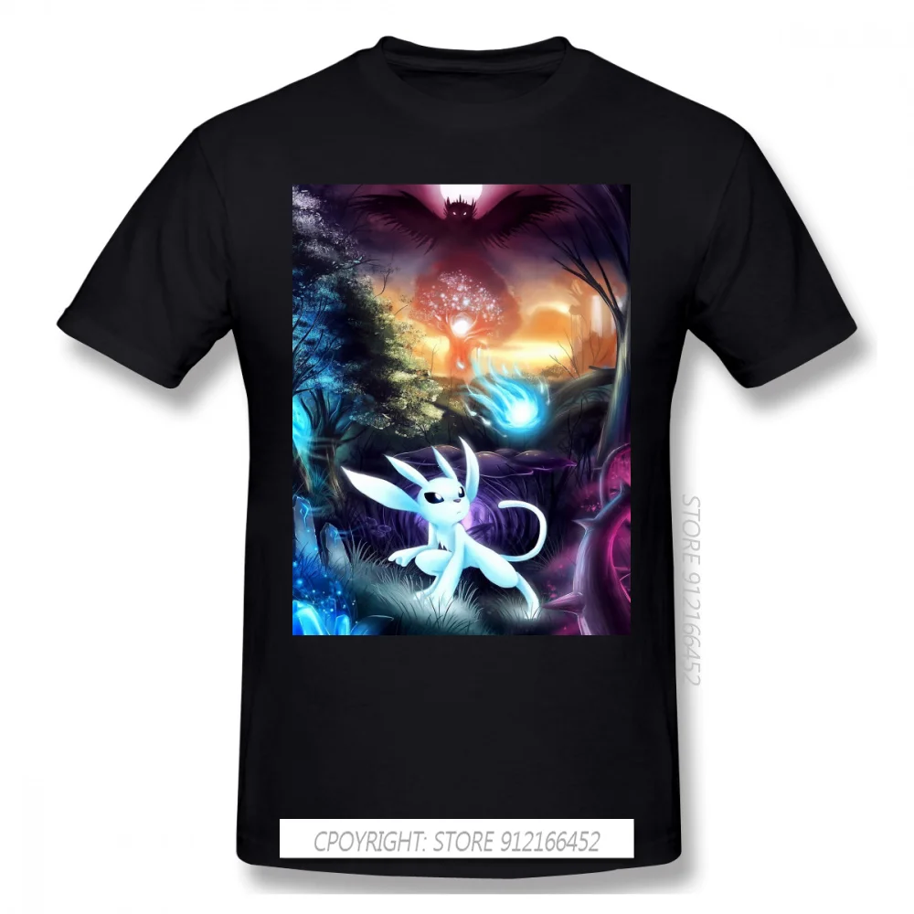 Wisps шифоновые Забавные футболки из 100% хлопка с принтом ори и слепой лес Naru Gumo Kuro