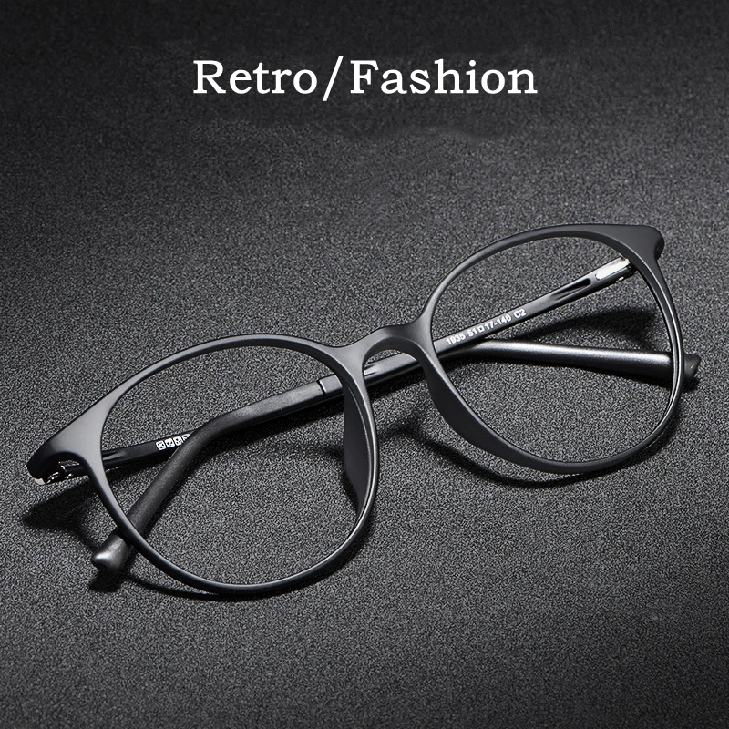 KatKani New Ultra Light Comfortable Retro Round Eyeglasses Plastic Steel Optical Prescription Glasses Frame Men And Women H66035