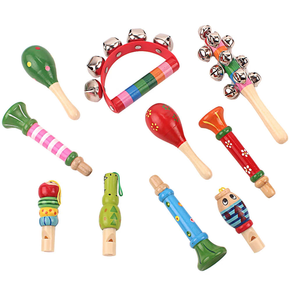 Juguete Musical con sonido para niños pequeños, cascabelero de maraca de arena, instrumento Musical de colores aleatorios, regalo para recién nacido