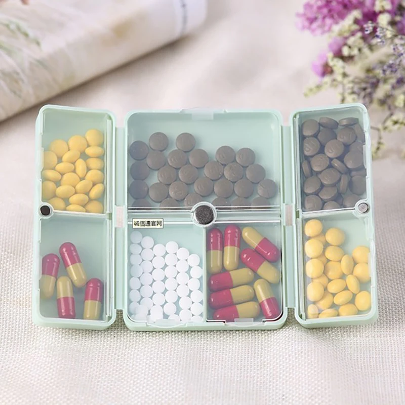 1PC Weekly Pill Box 7 Days Foldable Travel Medicine Holder Pill Box Tablet Storage Case Container Dispenser Organizer Tools