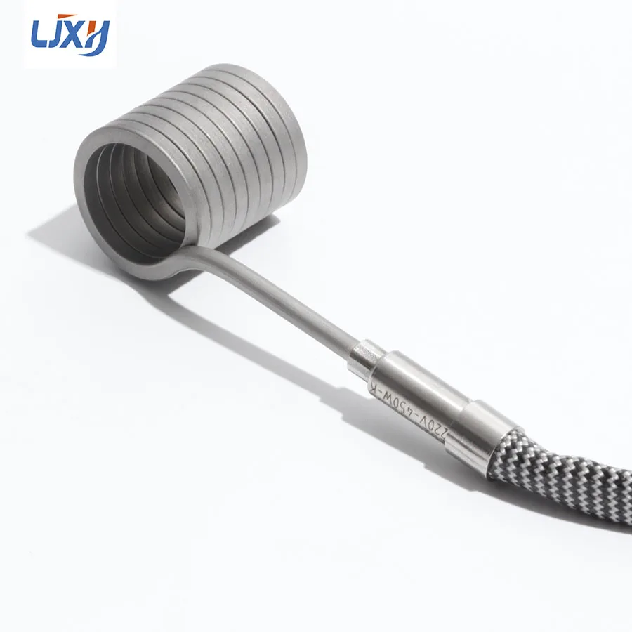 LJXH 16mm Inner Diameter Electric Hot Runner Spiral Coil Nozzle Band Heaters with K Thermocouple 3x3mm Cross-section