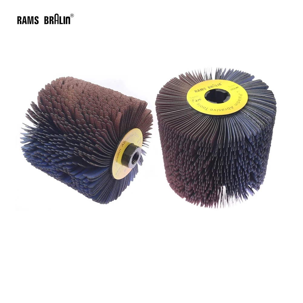 115*100*19mm Woodworking Polishing Wheel Sanding Cloth Wire Striping Drum Grinding Wheel for Irregular Surface Finish