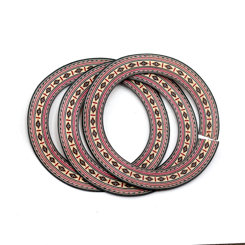 클래식 기타 액세서리 YKQ102 용 3PCS 기타 사운드 홀 인레이 우드