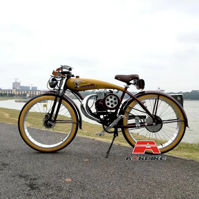 4 Stroke 80cc Engine 4.7liters Gas Tank Handmade Chopper Bike Tough Guy Custom Made Gasoline Bike Exhibition Retro Bike Racing Bicycle AliExpress