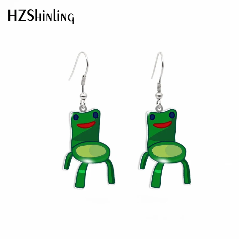 2021 New Arrival Acrylic Hook Drop Earrings Froggy Chairs Cartoon Printing Dangle Hook  Earrings Epoxy