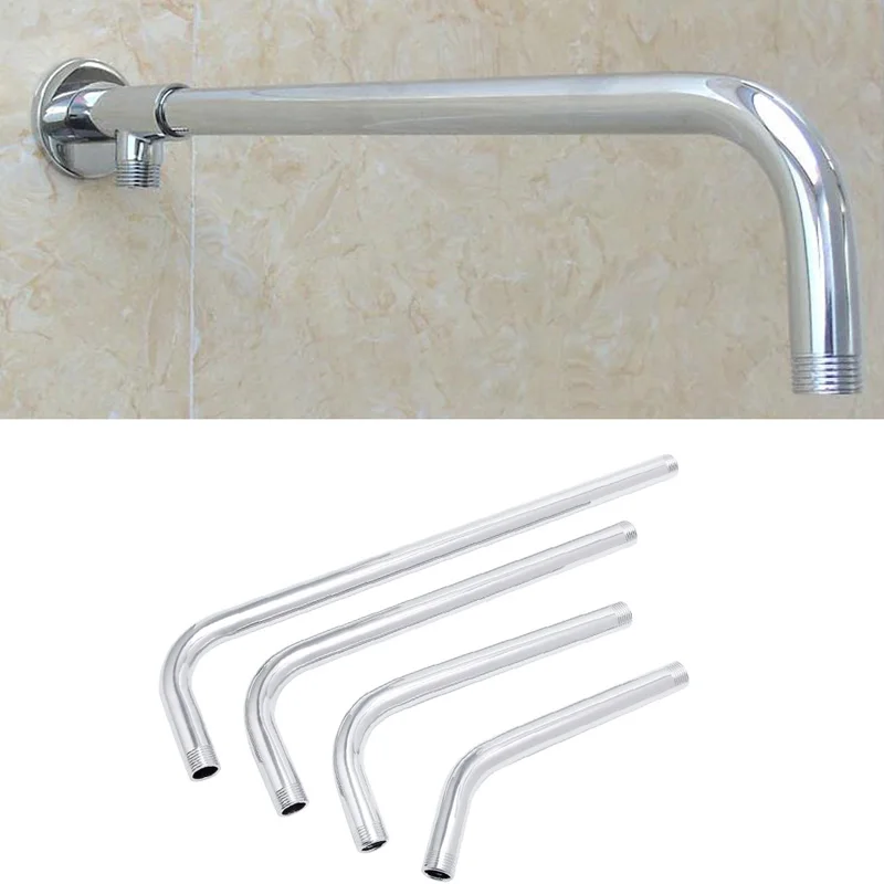 Wall Mounted Tube Rainfall Shower Head Arm Bracket pipe for connecting top Thread G1/2 male Stainless Steel