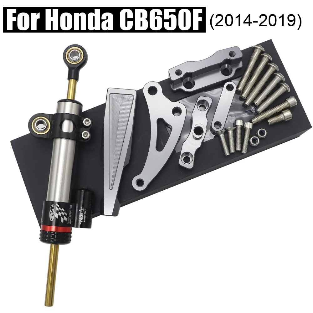 

For Honda CB650F 2014-2019 Motorcycle grip directional damper CNC Steering stabilizer damper mounting bracket kit