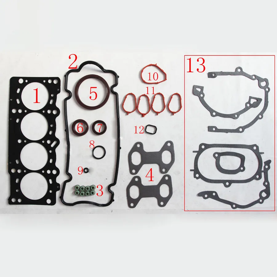 FOR FIAT PANDA PUNTO PALIO SIENA DOBLO SEICENTO 1.1/1.2 188A4.000 187A1.000 Engine gasket Engine Rebuilding Kits 50203200