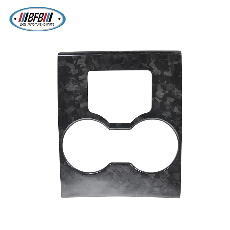 

Forge Carbon Fiber 3pcs Center Cup Holder Console Panel Cover Frame Trim For Tesla Model 3 2018-2020