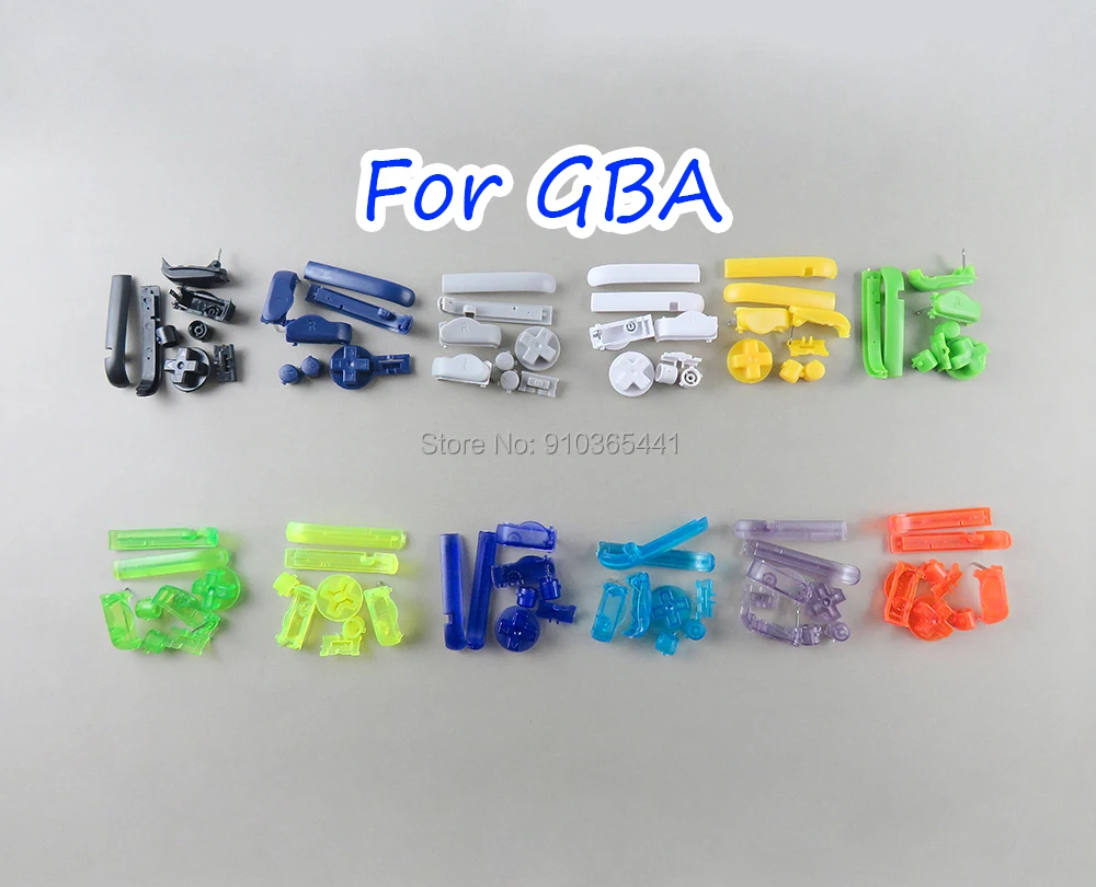 멀티 컬러 L R A B 버튼 키패드, 게임보이 어드밴스 GBA 버튼 프레임, GBA D 패드 전원 켜기 끄기 버튼, 1 세트/로트
