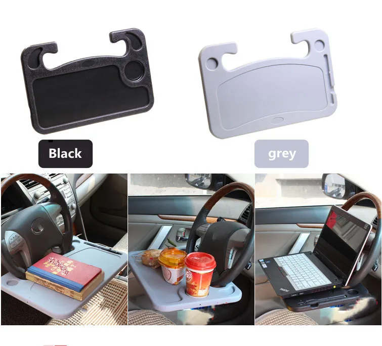 Portable Car Laptop Computer Desk Mount Stand Steering Wheel Eat Work Drink Food Coffee Goods Tray Board Dining Table Holder