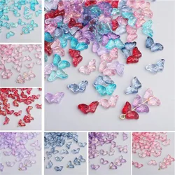 30Pcs/lot New Design Lampwork Beads Butterfly Shape Multi Gradient Color Glass Beads For Jewelry Making Handmade Accessories