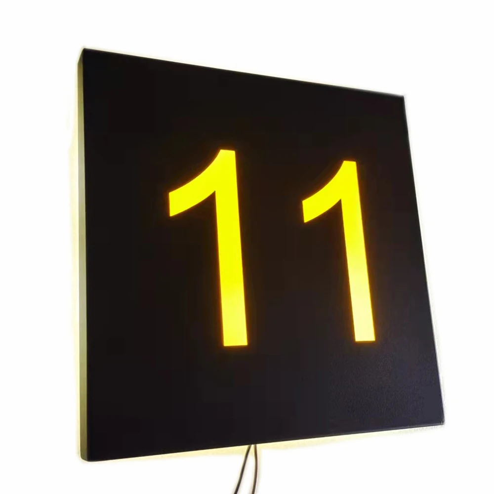 Modern Lighting Address Plaques House Number Sign Led Illuminated Outdoor Waterproof Plates for Home Yard