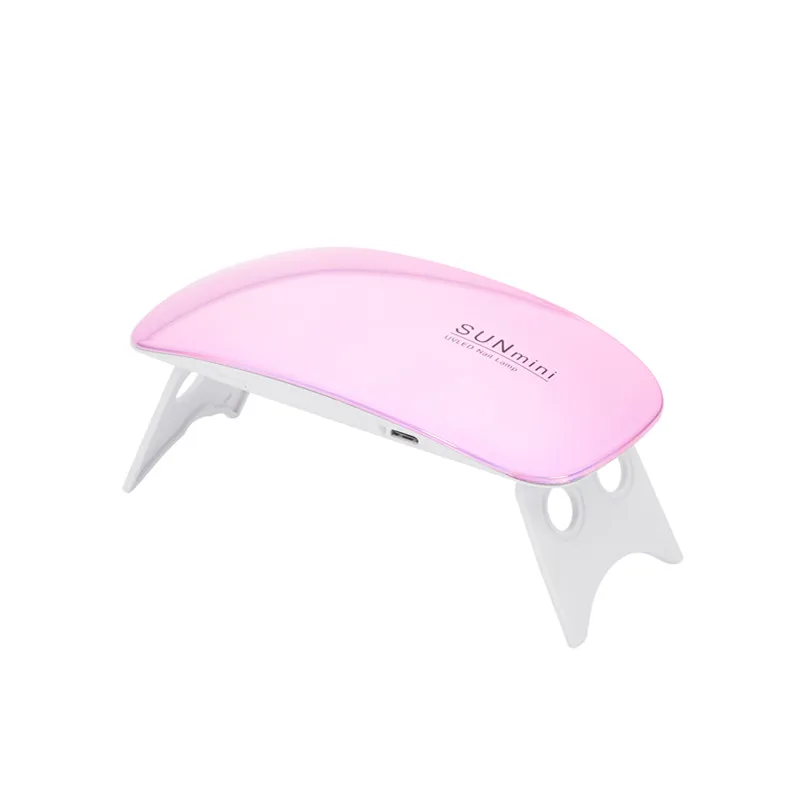 6W UV LED Nail Lamp with 6 Pcs Leds For Curing Gel Nail Dryer Nail Polish Lamp USB Manicure Tools Wholesale 6 Colors